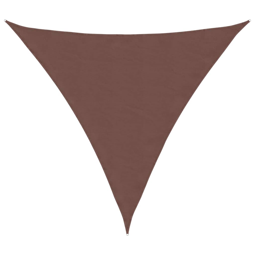 Solseil oxfordstoff trekantet 6x6x6 m brun