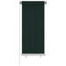 Utendørs rullegardin 60x140 cm mørkegrønn HDPE