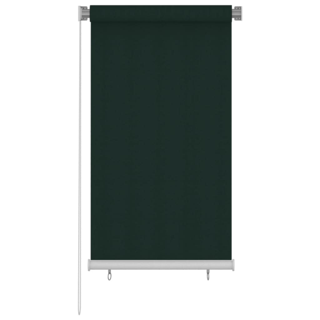 Utendørs rullegardin 80x140 cm mørkegrønn HDPE
