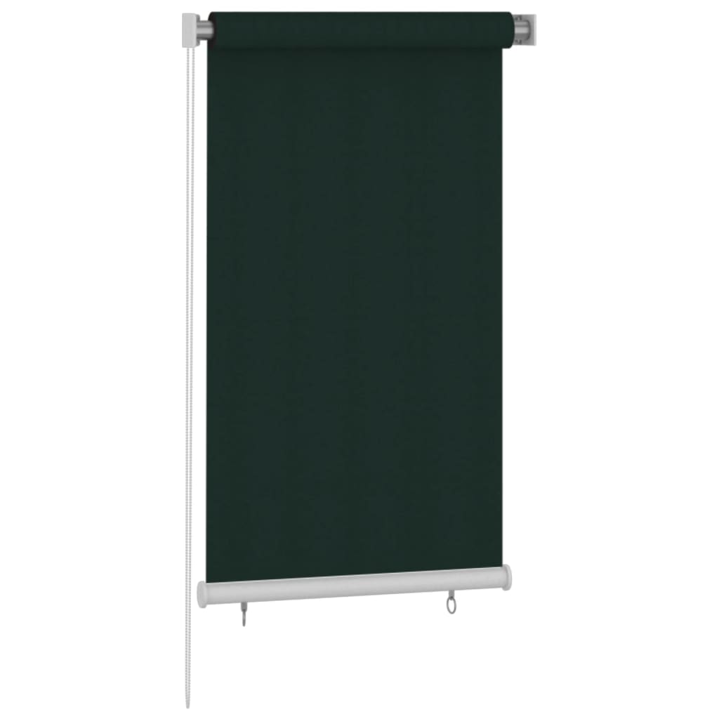 Utendørs rullegardin 80x140 cm mørkegrønn HDPE