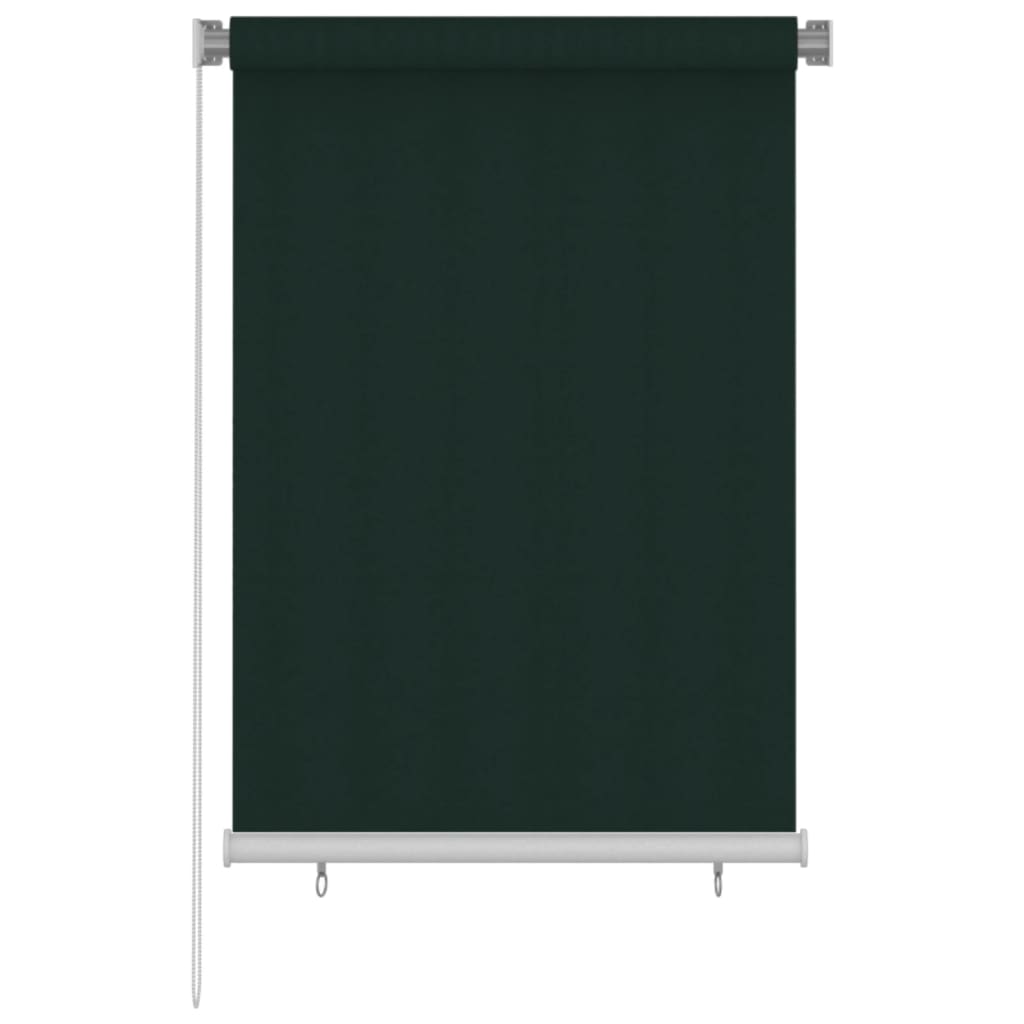Utendørs rullegardin 100x140 cm mørkegrønn HDPE