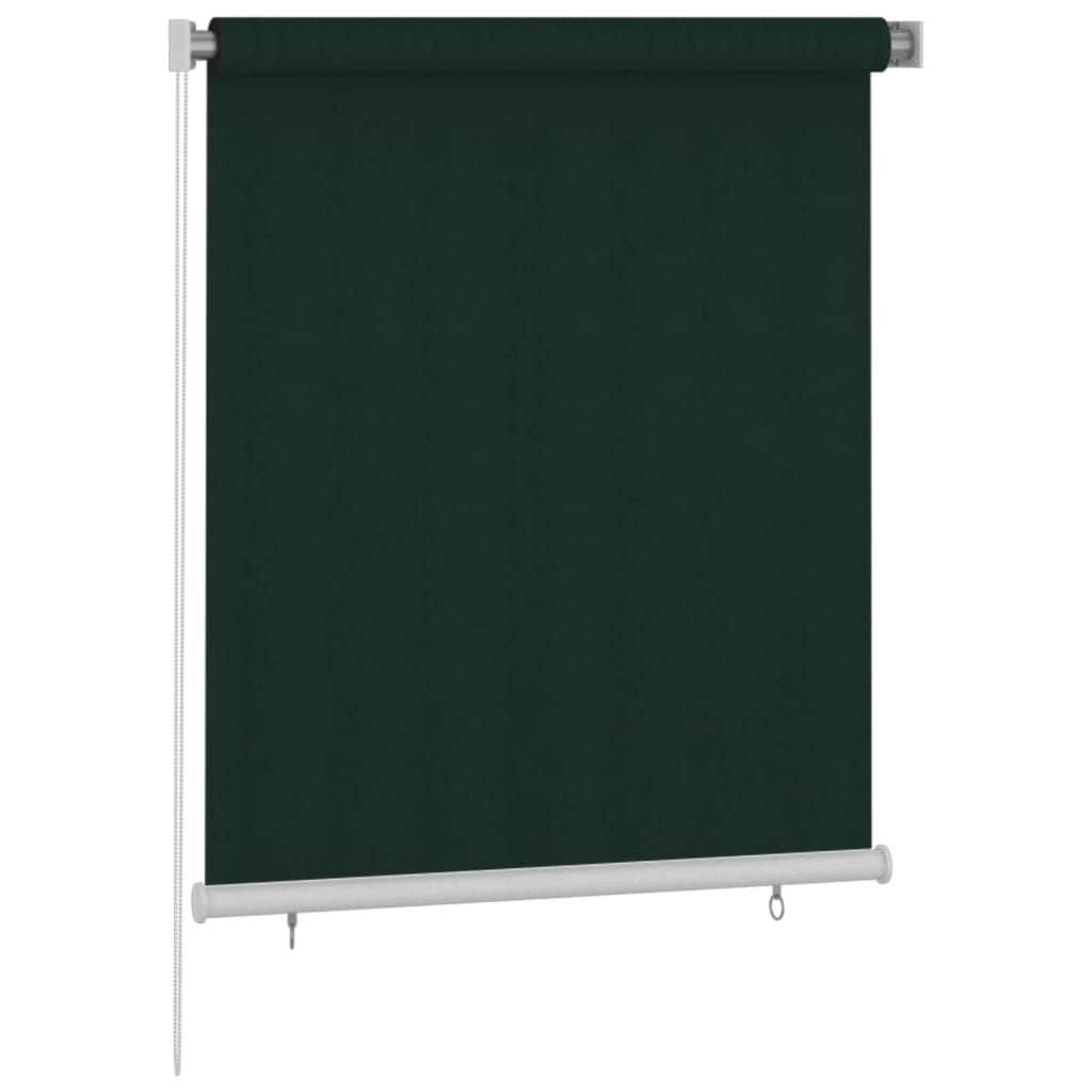 Utendørs rullegardin 120x140 cm mørkegrønn HDPE