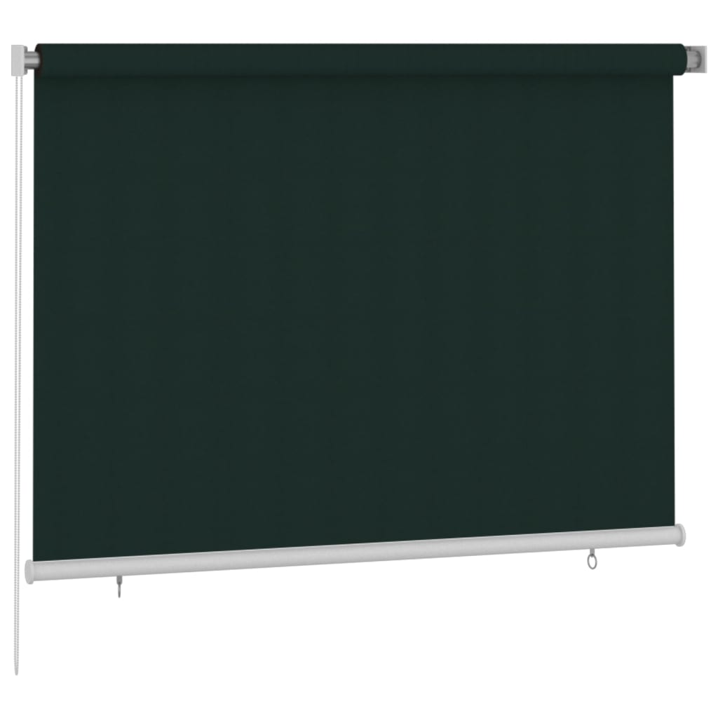 Utendørs rullegardin 200x140 cm mørkegrønn HDPE
