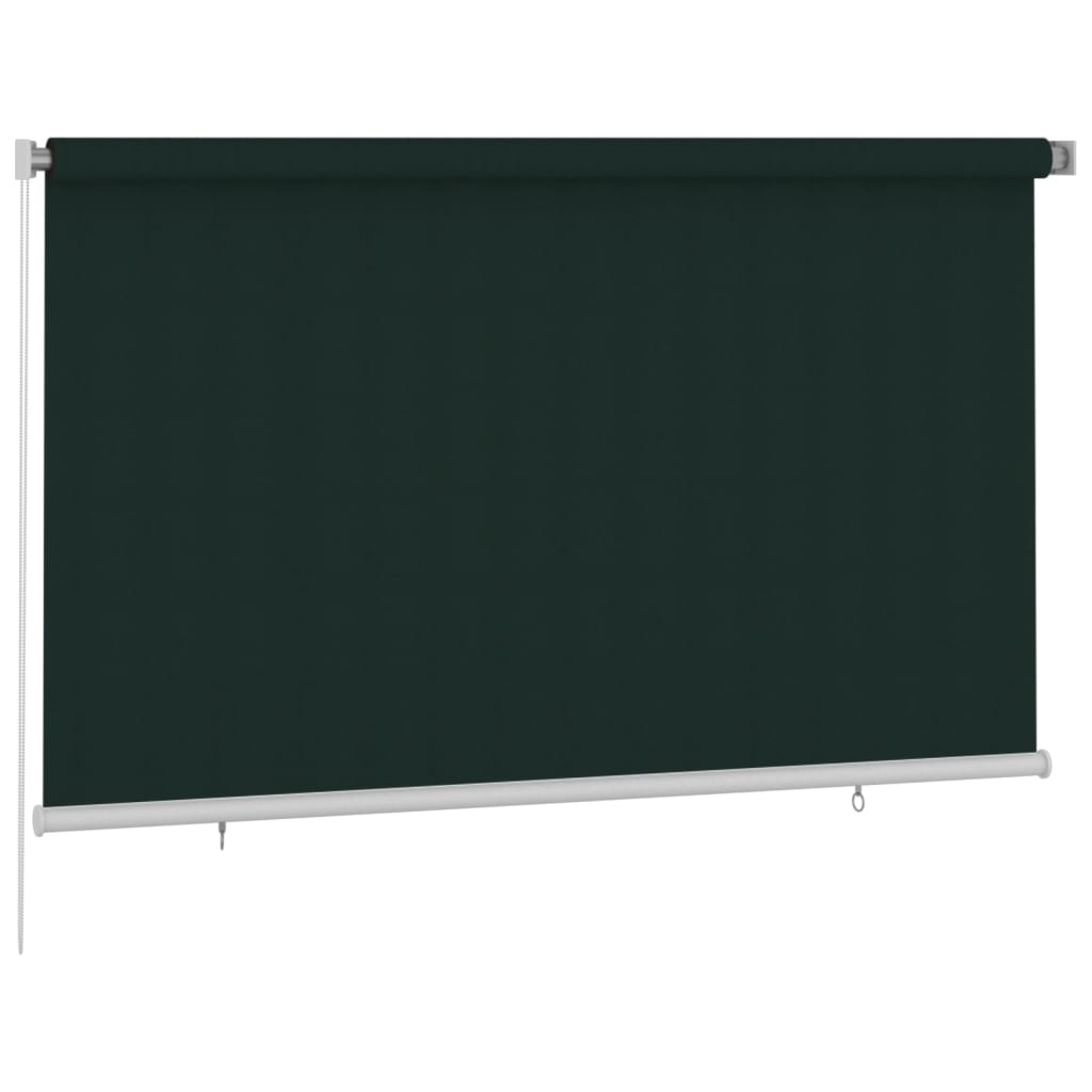 Utendørs rullegardin 240x140 cm mørkegrønn HDPE