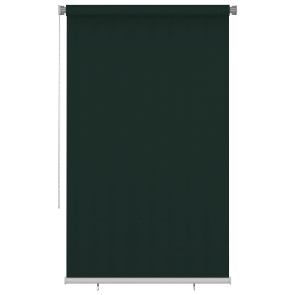 Utendørs rullegardin 140x230 cm mørkegrønn HDPE