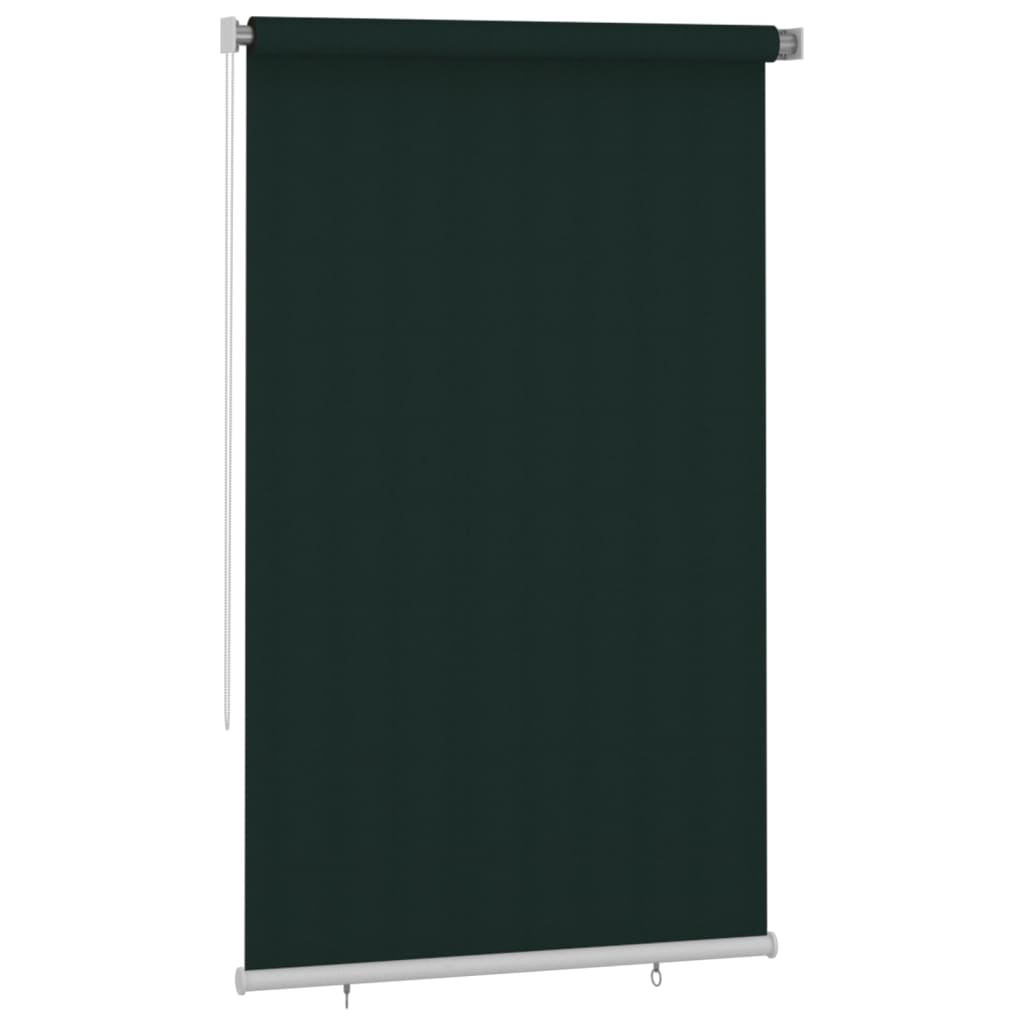 Utendørs rullegardin 140x230 cm mørkegrønn HDPE