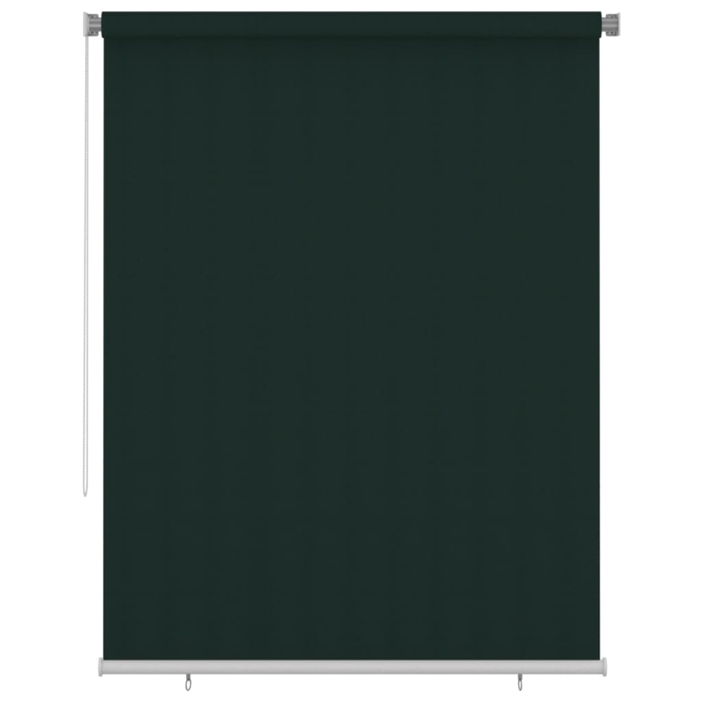 Utendørs rullegardin 180x230 cm mørkegrønn HDPE