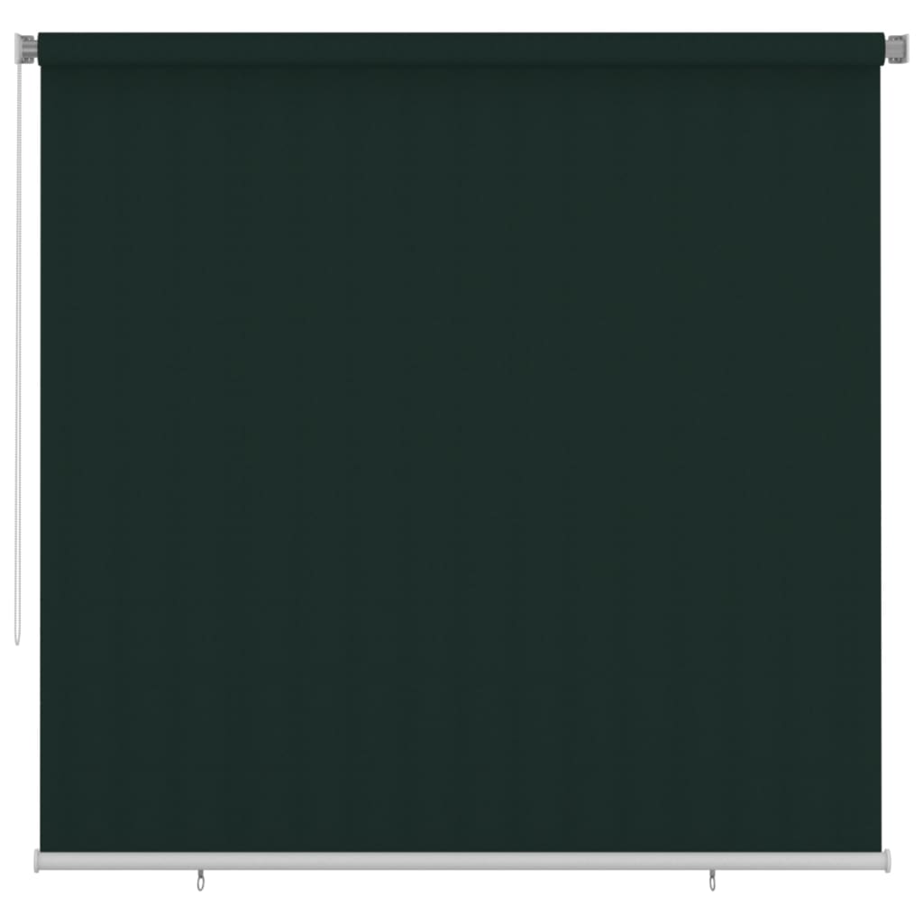 Utendørs rullegardin 240x230 cm mørkegrønn HDPE