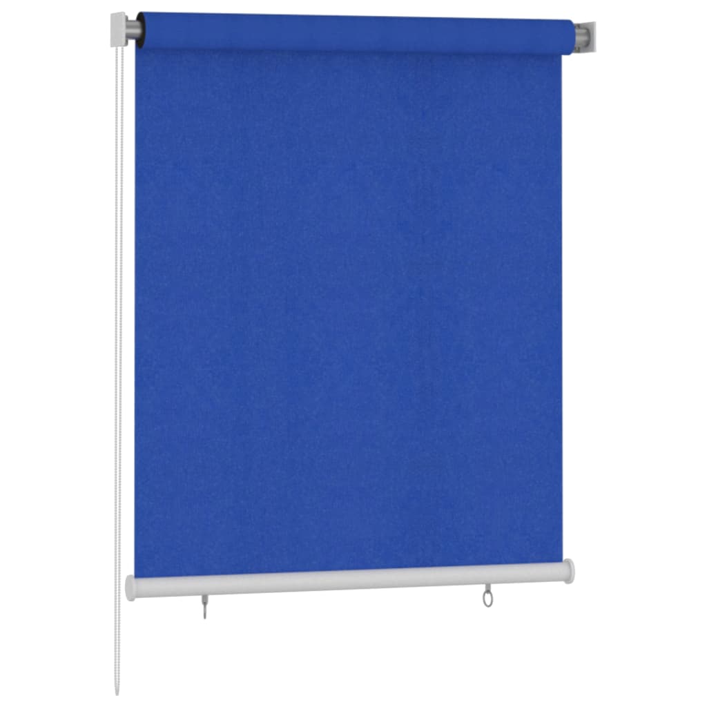 Utendørs rullegardin 120x140 cm blå HDPE
