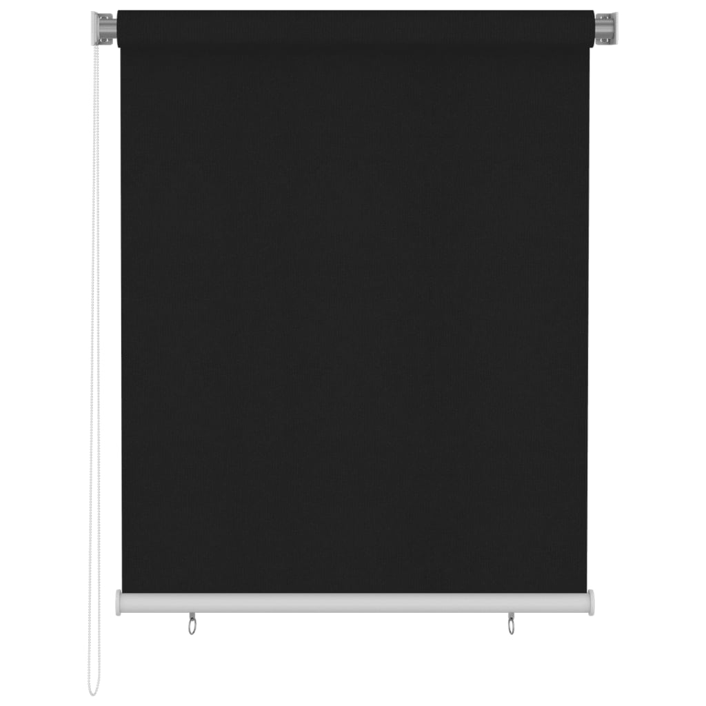 Utendørs rullegardin 120x140 cm svart