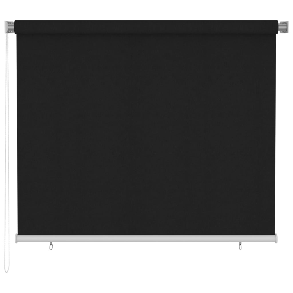 Utendørs rullegardin 185 (B) x 140 (H) cm svart