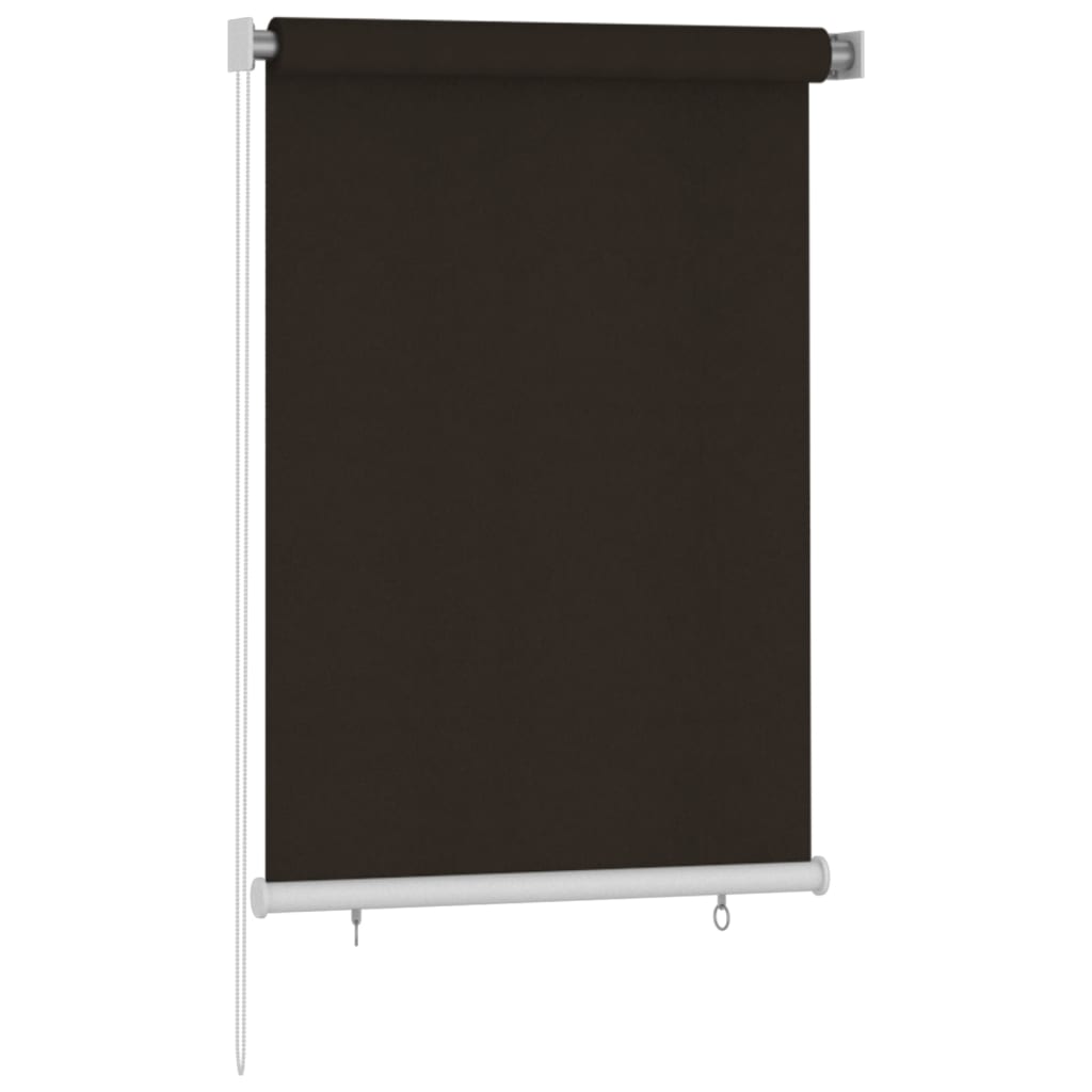 Utendørs rullegardin 100x140 cm brun HDPE