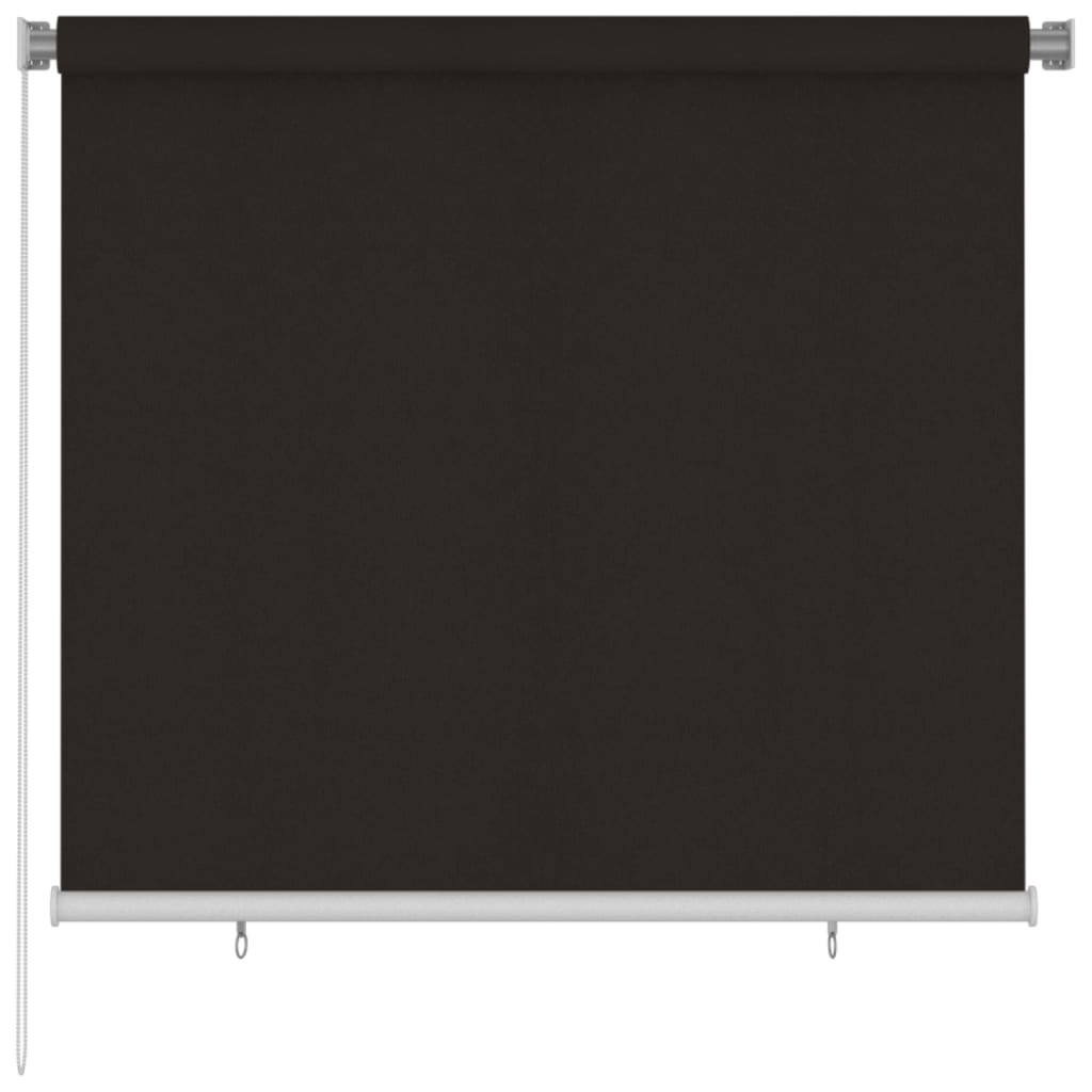 Utendørs rullegardin 160x140 cm brun HDPE