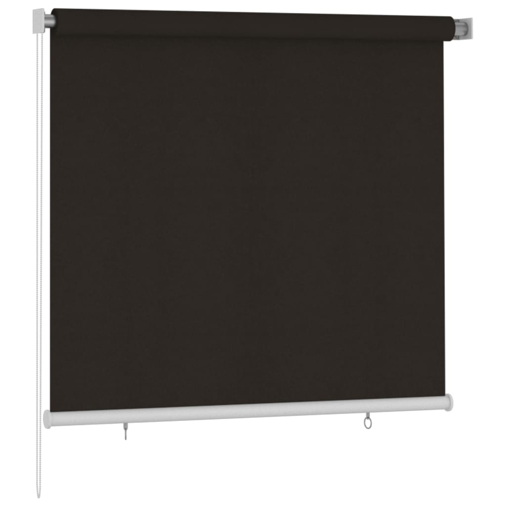 Utendørs rullegardin 160x140 cm brun HDPE