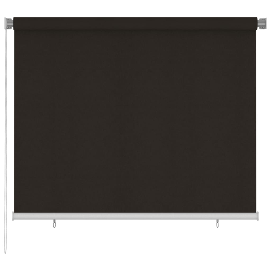 Utendørs rullegardin 180x140 cm brun HDPE