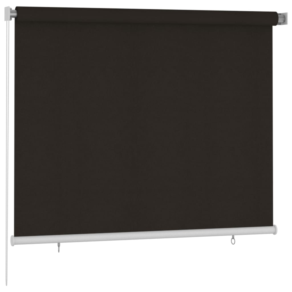 Utendørs rullegardin 180x140 cm brun HDPE