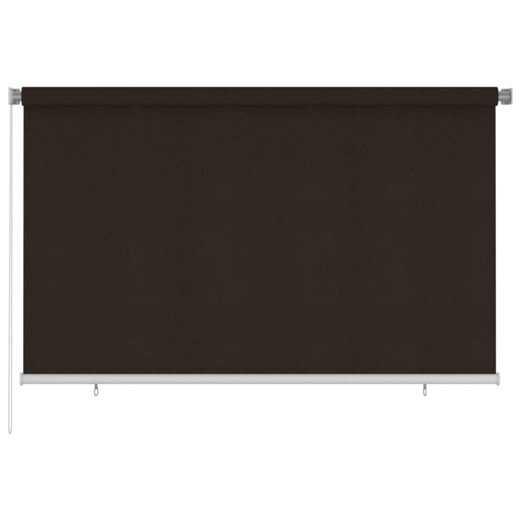 Utendørs rullegardin 240x140 cm brun HDPE