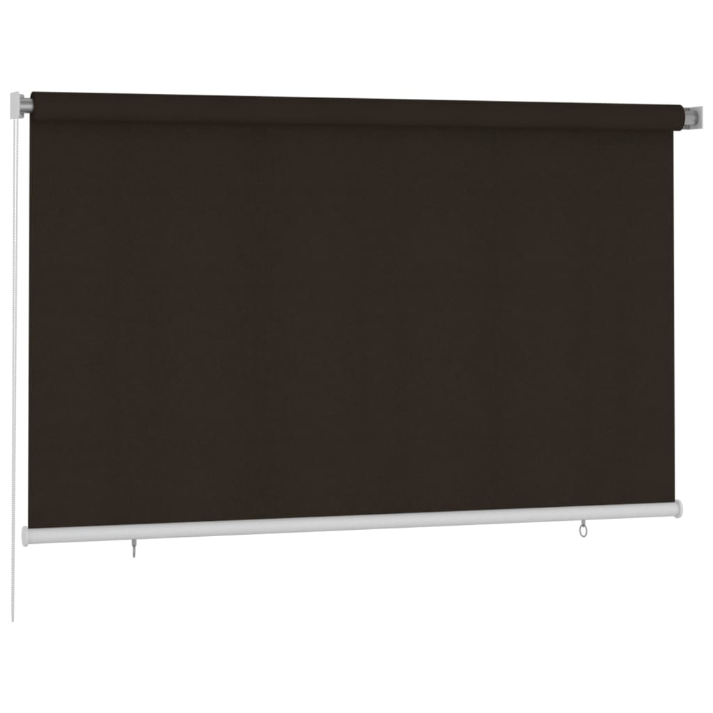 Utendørs rullegardin 240x140 cm brun HDPE