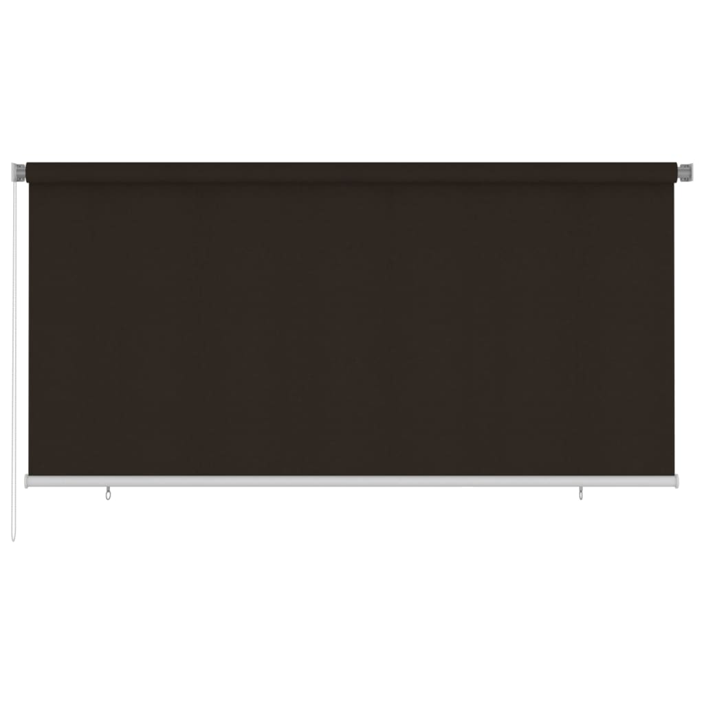 Utendørs rullegardin 300x140 cm brun HDPE