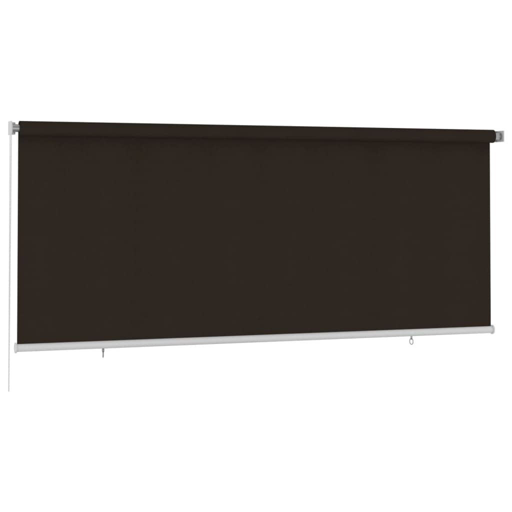 Utendørs rullegardin 350x140 cm brun HDPE