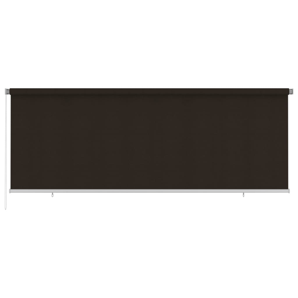 Utendørs rullegardin 400x140 cm brun HDPE