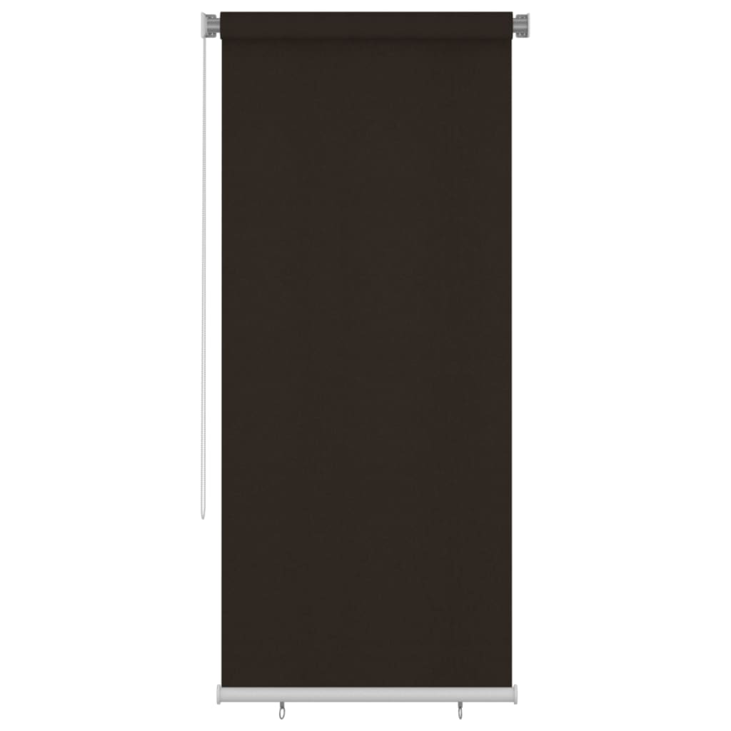 Utendørs rullegardin 100x230 cm brun HDPE