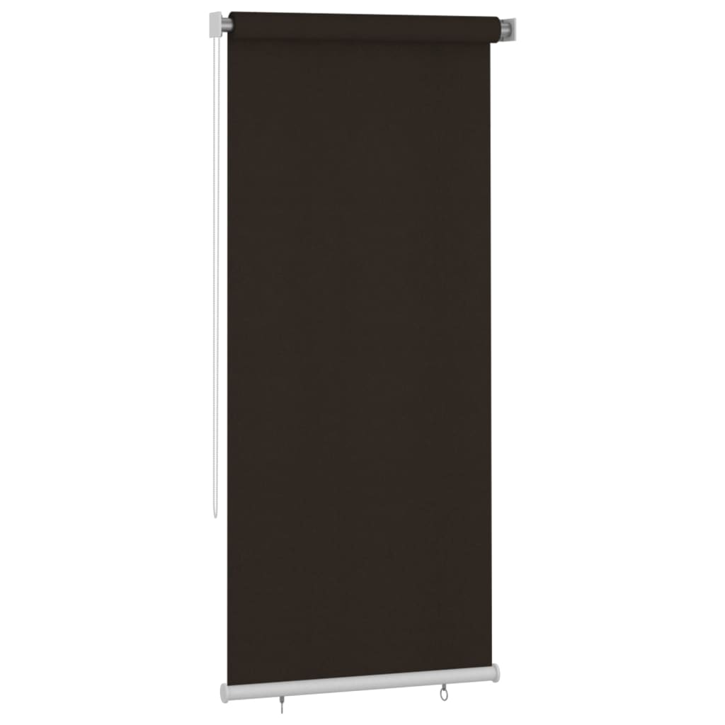 Utendørs rullegardin 100x230 cm brun HDPE
