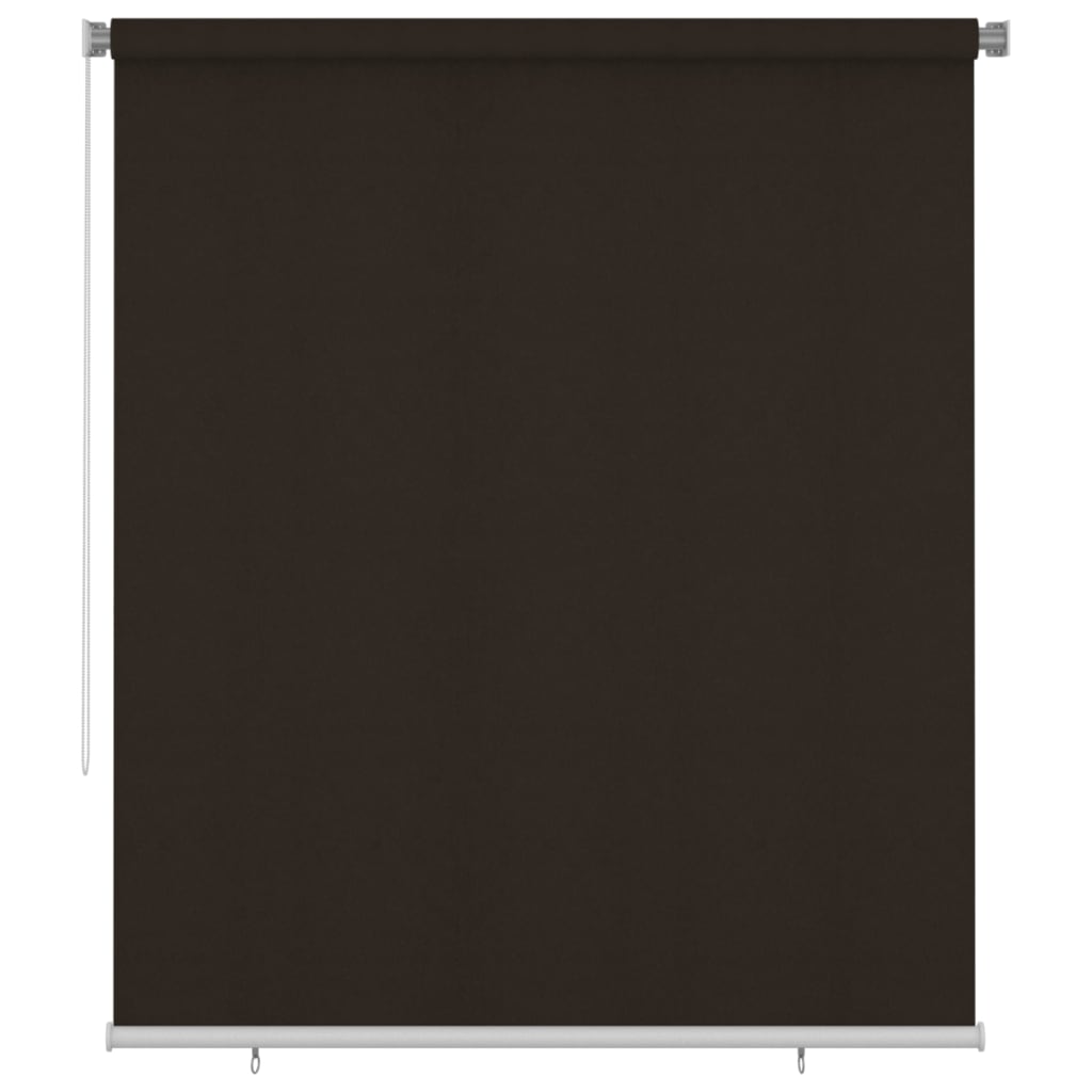 Utendørs rullegardin 200x230 cm brun HDPE