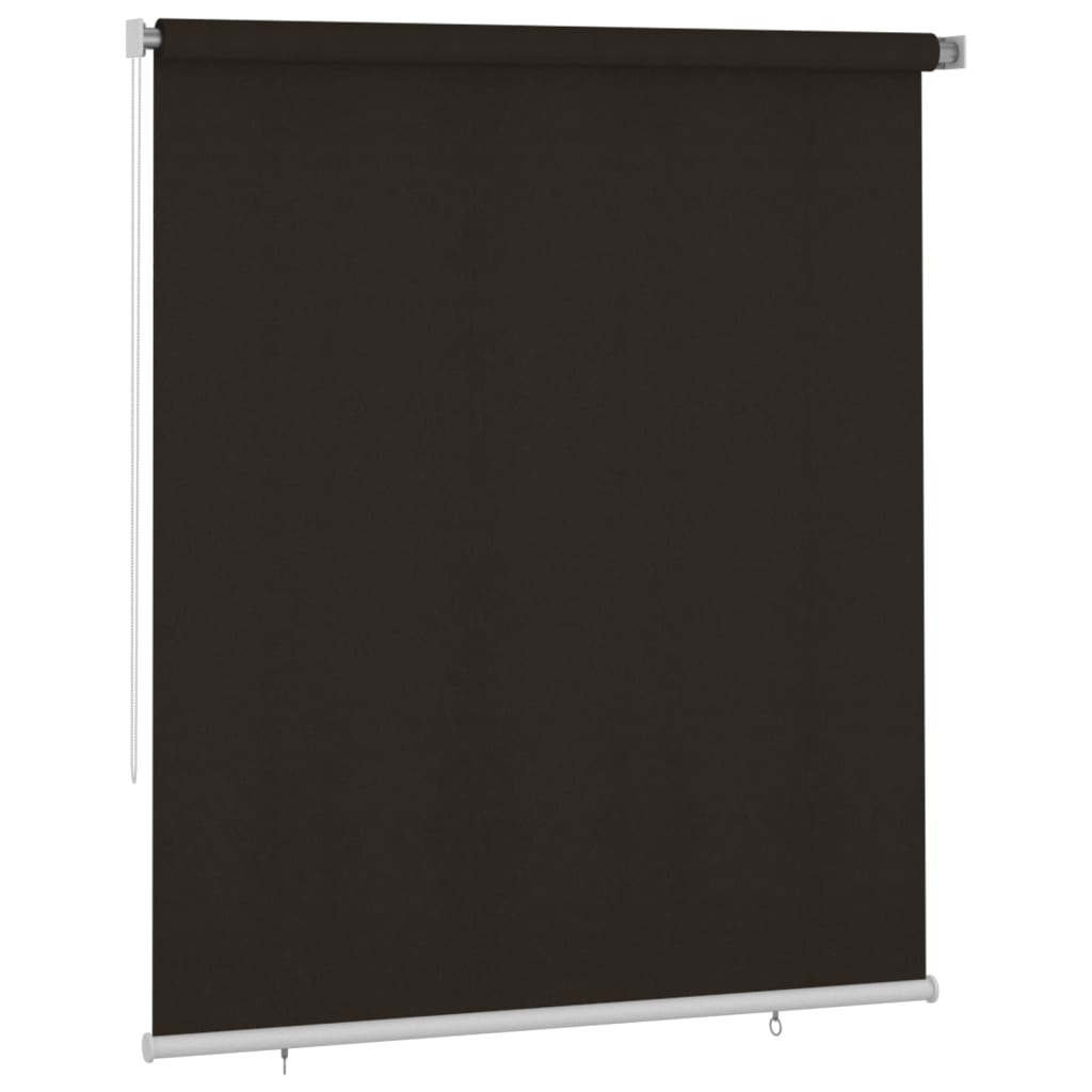 Utendørs rullegardin 200x230 cm brun HDPE