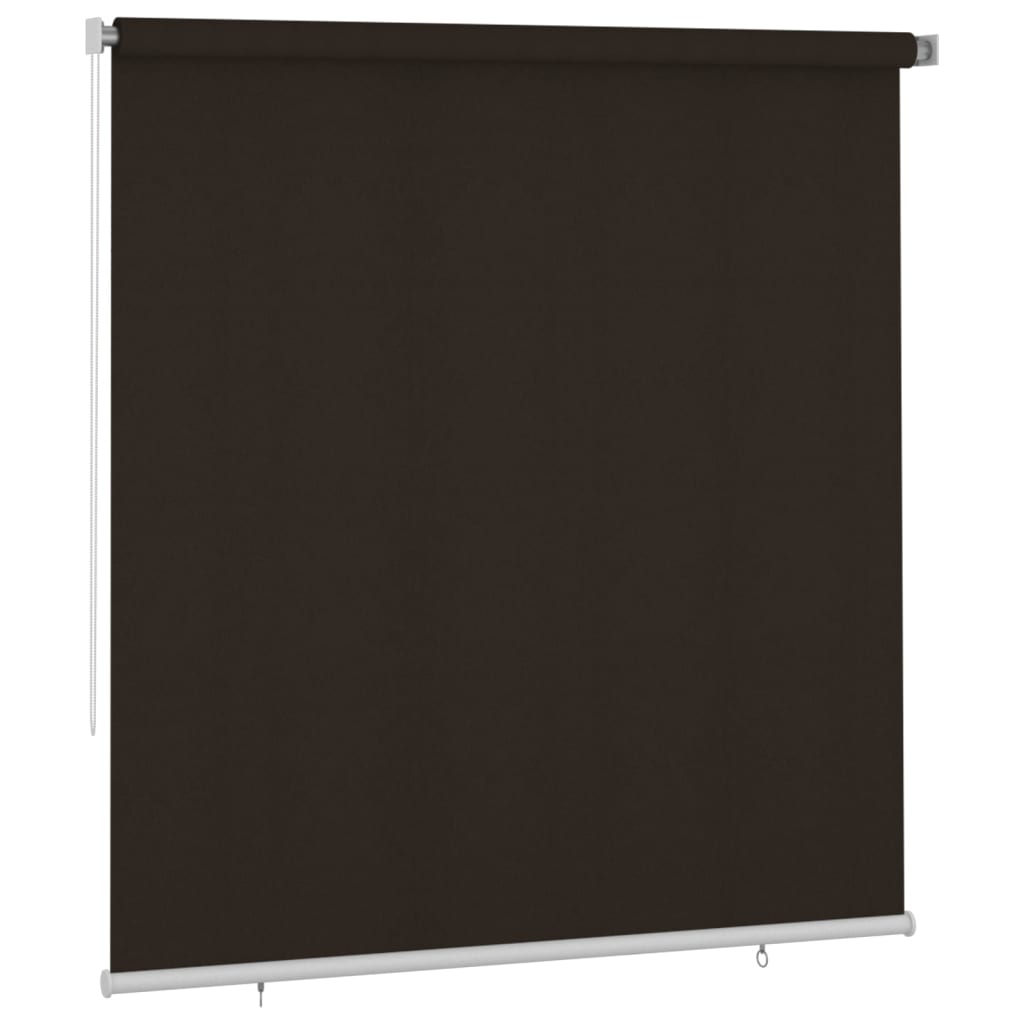 Utendørs rullegardin 220x230 cm brun HDPE