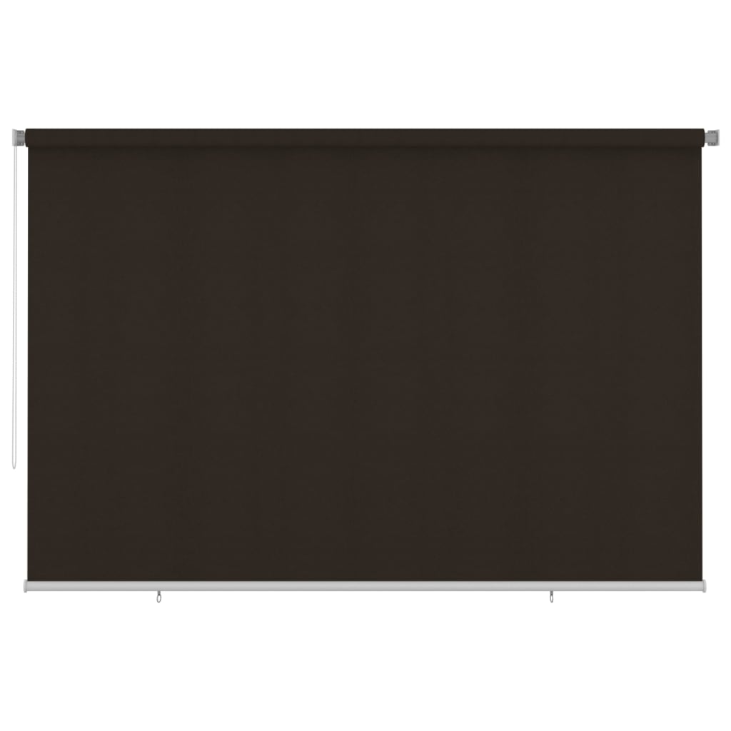 Utendørs rullegardin 350x230 cm brun HDPE
