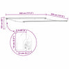 Markise Hvit 4,5 × 3,5 m Metall