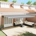 Markiseramme Hvit 600 × 350 cm Aluminium vidaXL