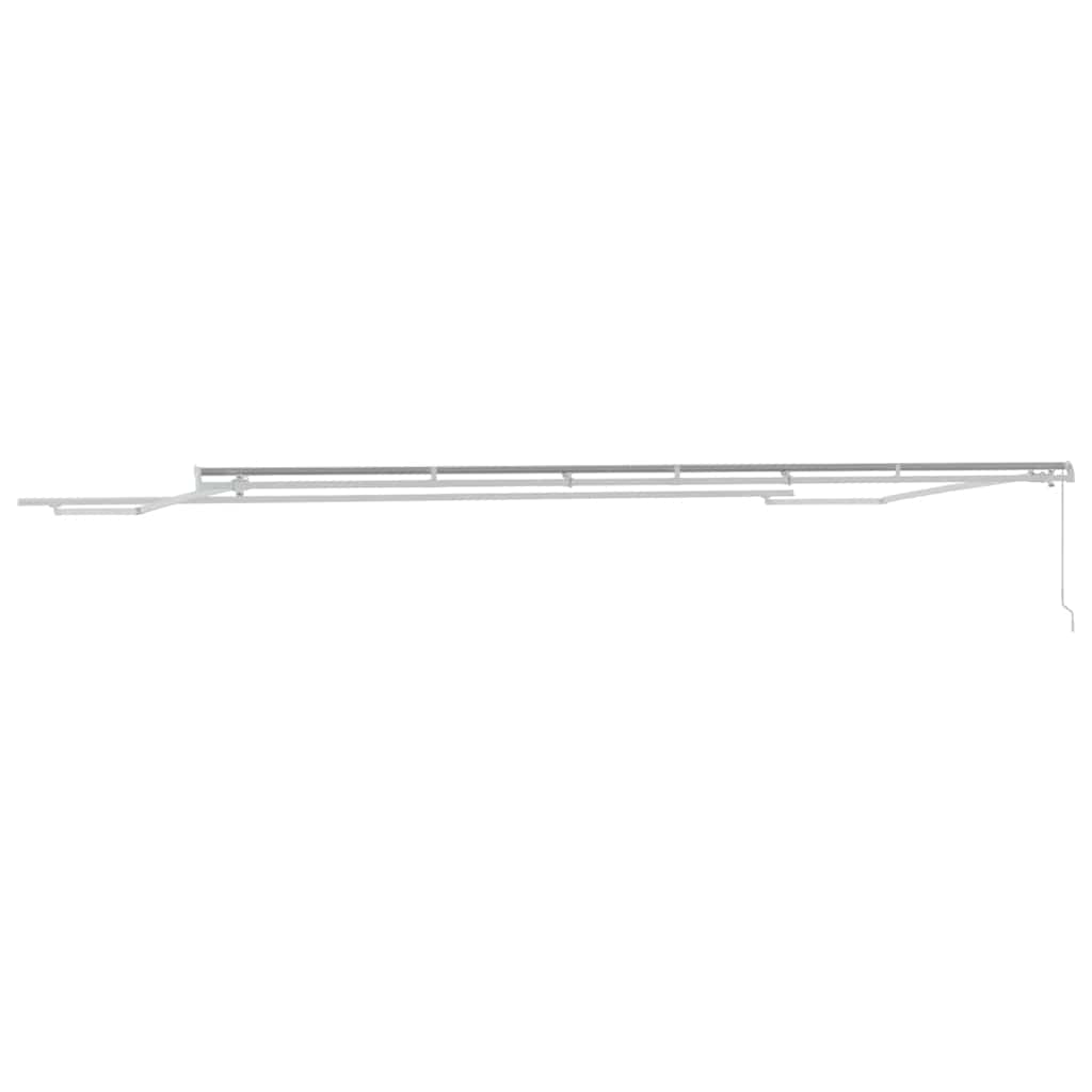 Markiseramme Hvit 600 × 350 cm Aluminium vidaXL