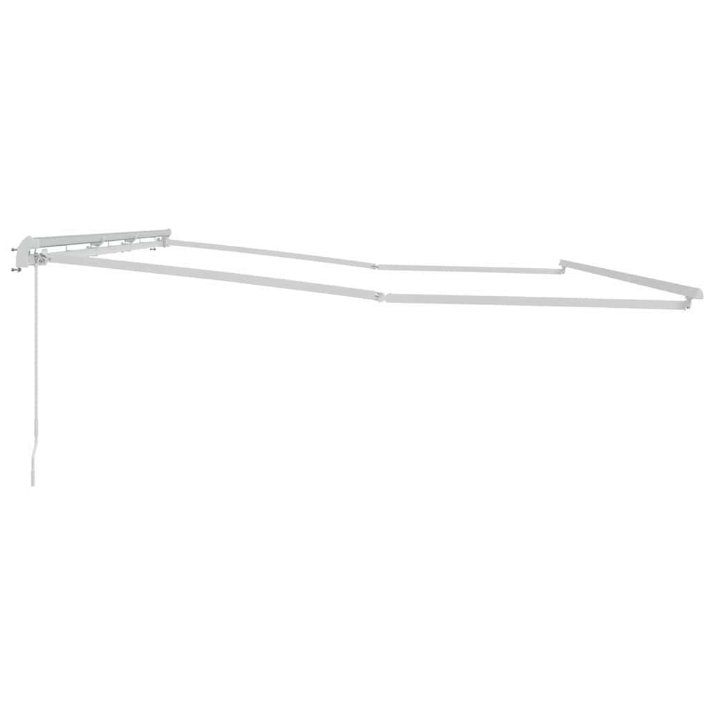 Markise Hvit 6 × 3,5 m Metall