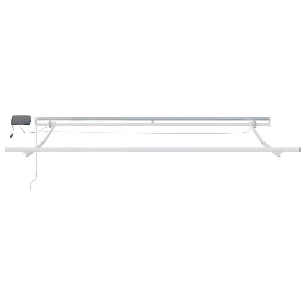 Markise med Hvit 3 x 2,5 m Metall