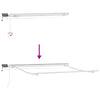 Markise med Hvit 3 x 2,5 m Metall
