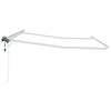 Markise med Hvit 3 x 2,5 m Metall