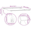 Markise med Hvit 3 x 2,5 m Metall
