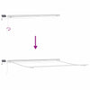 Markise med Hvit 5 × 3,5 m Metall