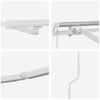 Markise med Hvit 6 × 3,5 m Metall