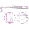 Markise med Hvit 6 × 3,5 m Metall
