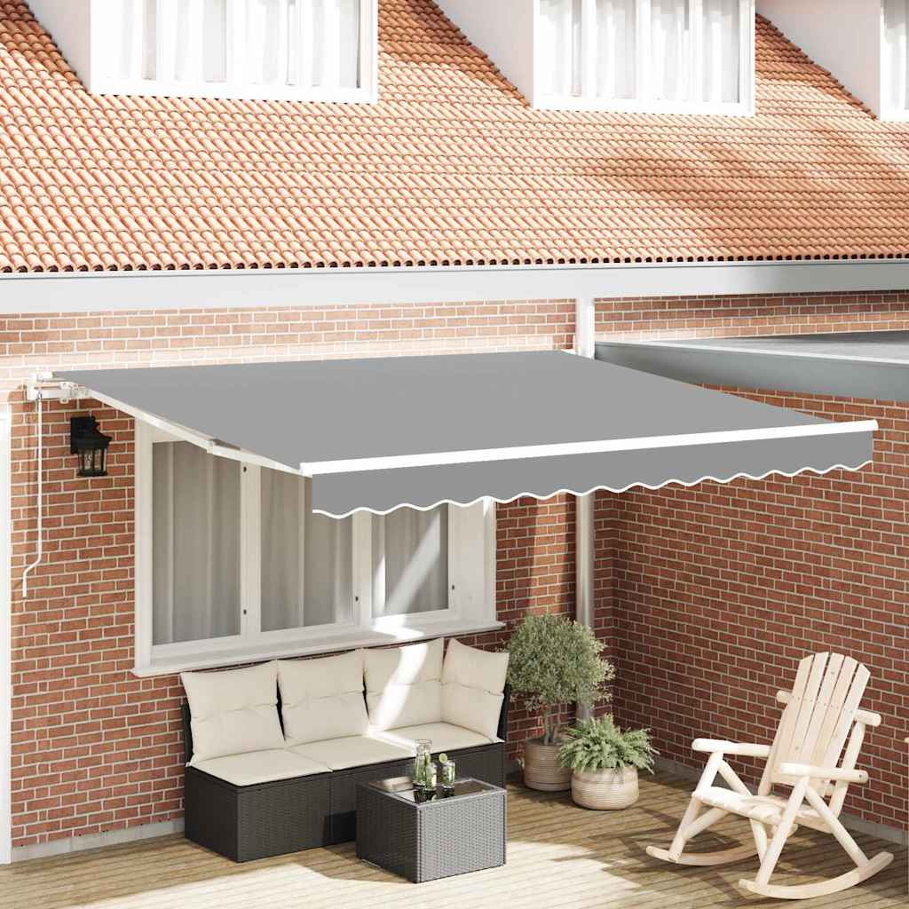 Markise Hvit 3 x 2,5 m Metall