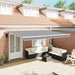 Markiseramme Hvit 500 × 300 cm Aluminium vidaXL