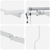 Markise Hvit 6 x 3 m Metall