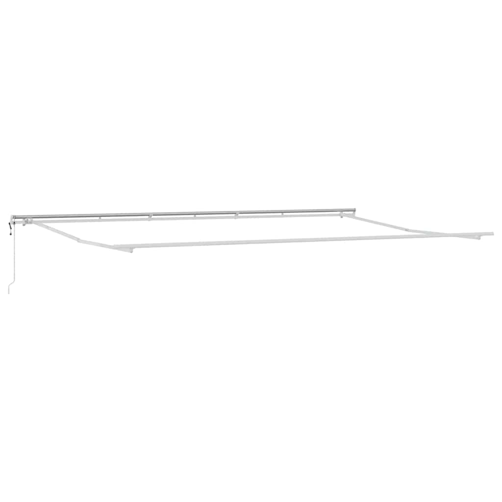 Markise Hvit 6 x 3 m Metall