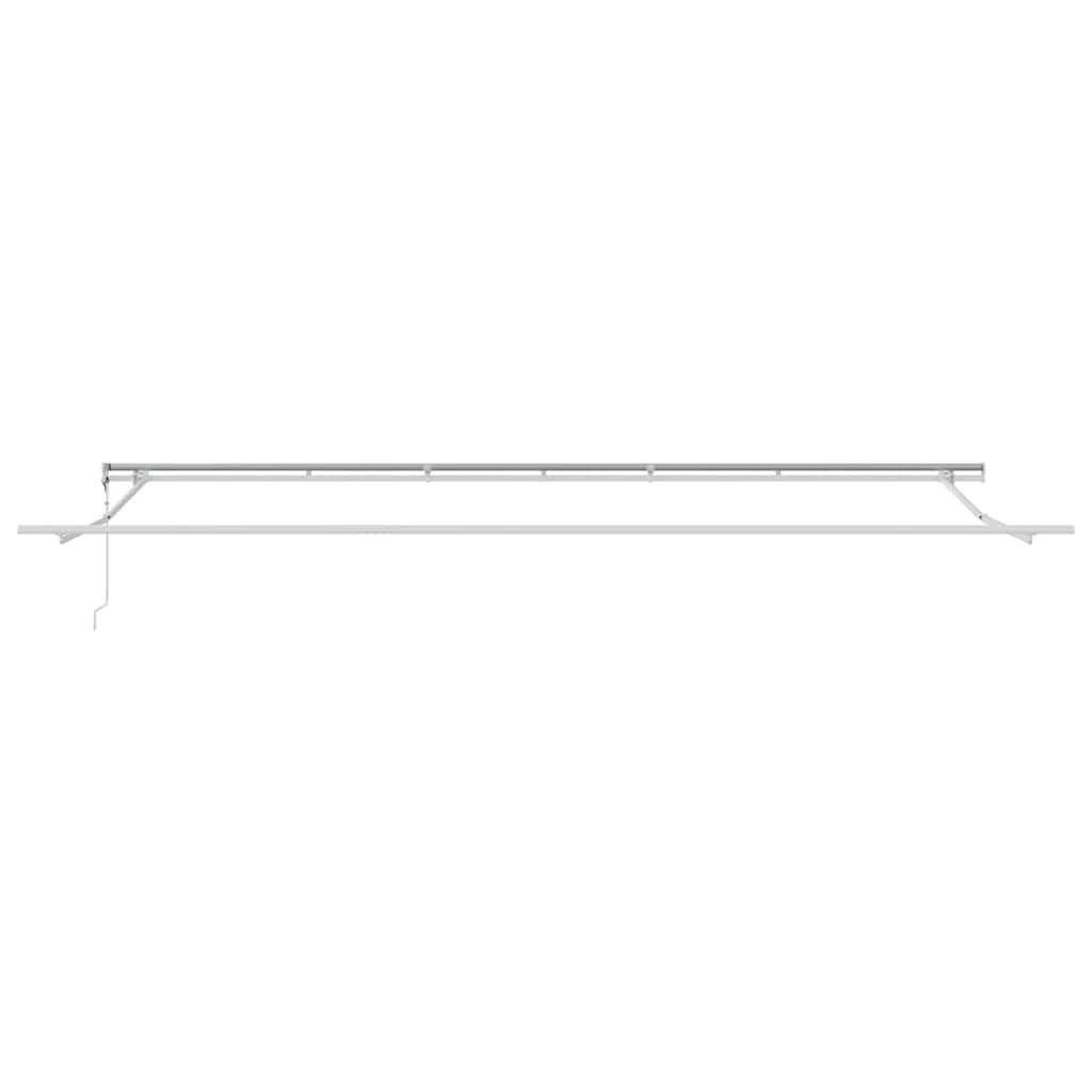 Markise Hvit 6 x 3 m Metall