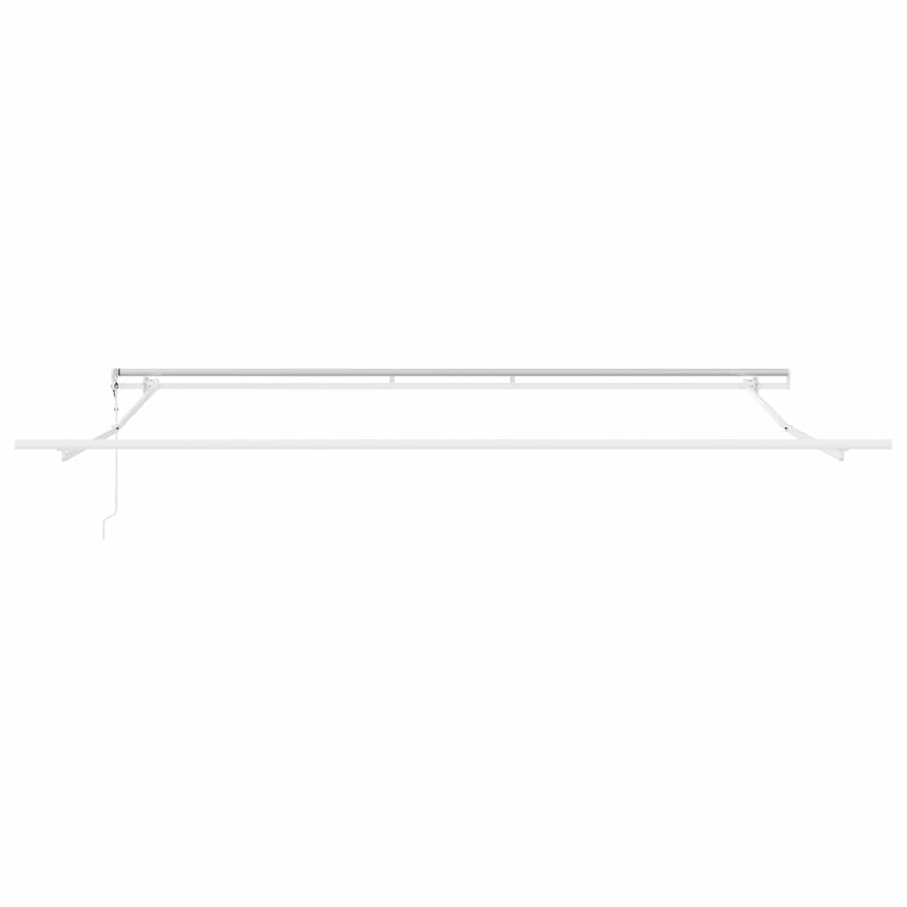 Markise Hvit 4 × 3,5 m Metall