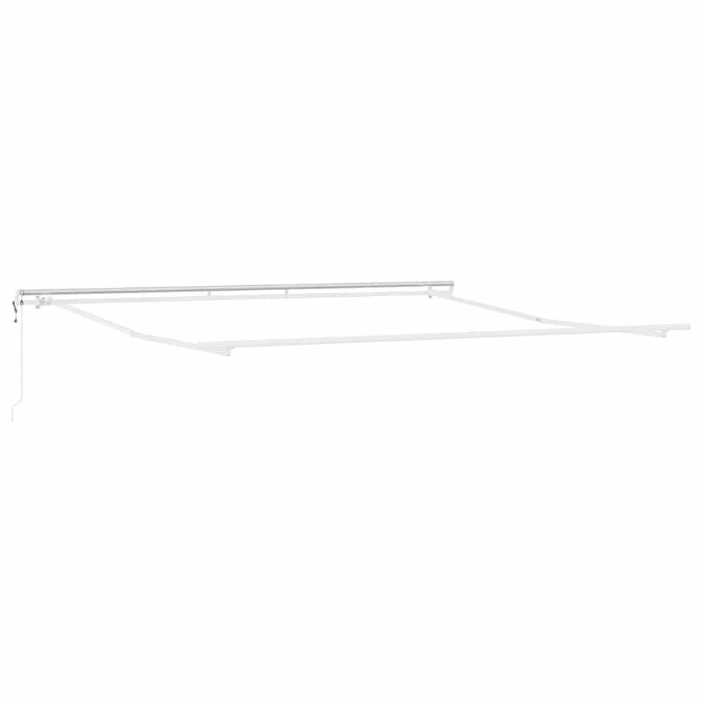 Markise Hvit 5 × 3,5 m Metall