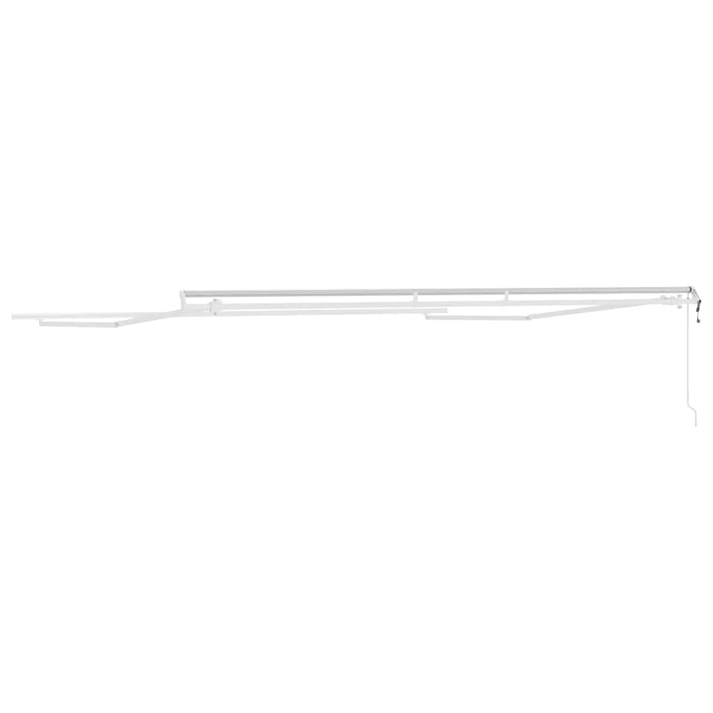 Markise Hvit 5 × 3,5 m Metall